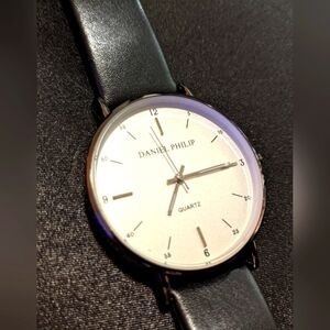 Daniel Philip Be Free Limited Edition Quartz Watch Black Vegan Leather Band